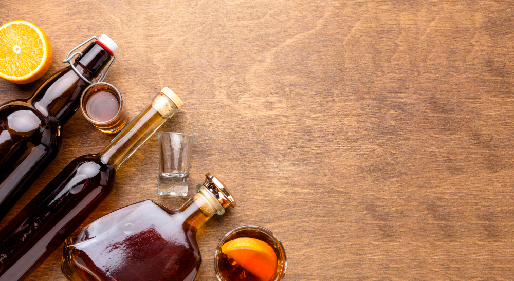 Bouteilles de liqueurs artisanales